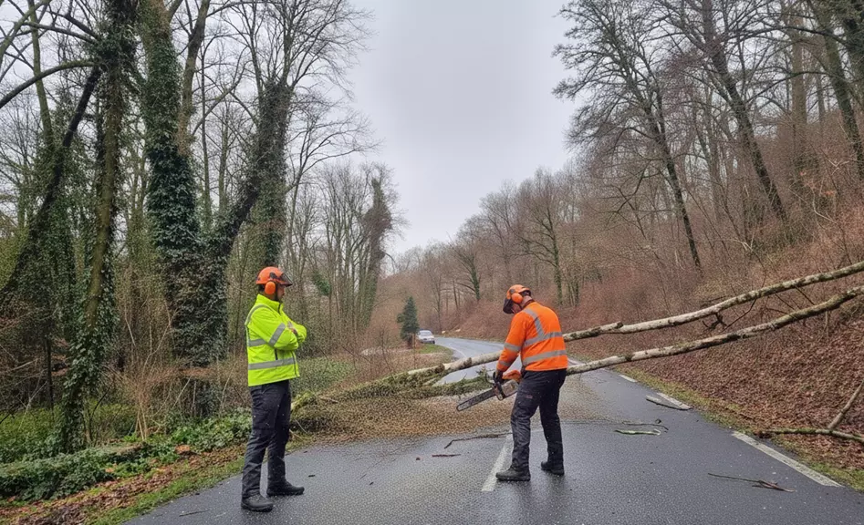 Tempete Nils a Balma region Toulousaine arbres tombes - OmniServici