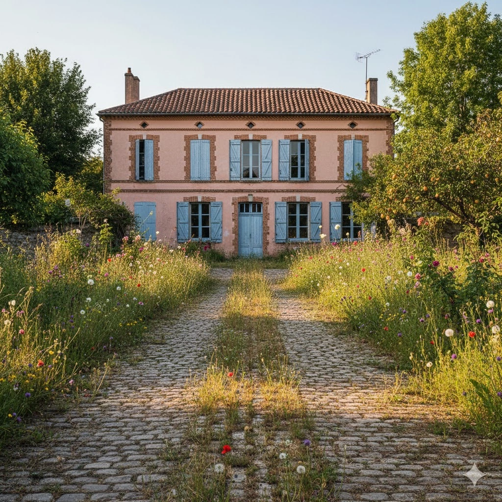 Allée en pierre à désherber - omniservici paysagissme