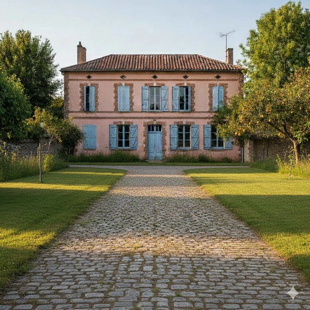 Allée en pierre désherbée - omniservici paysagisme