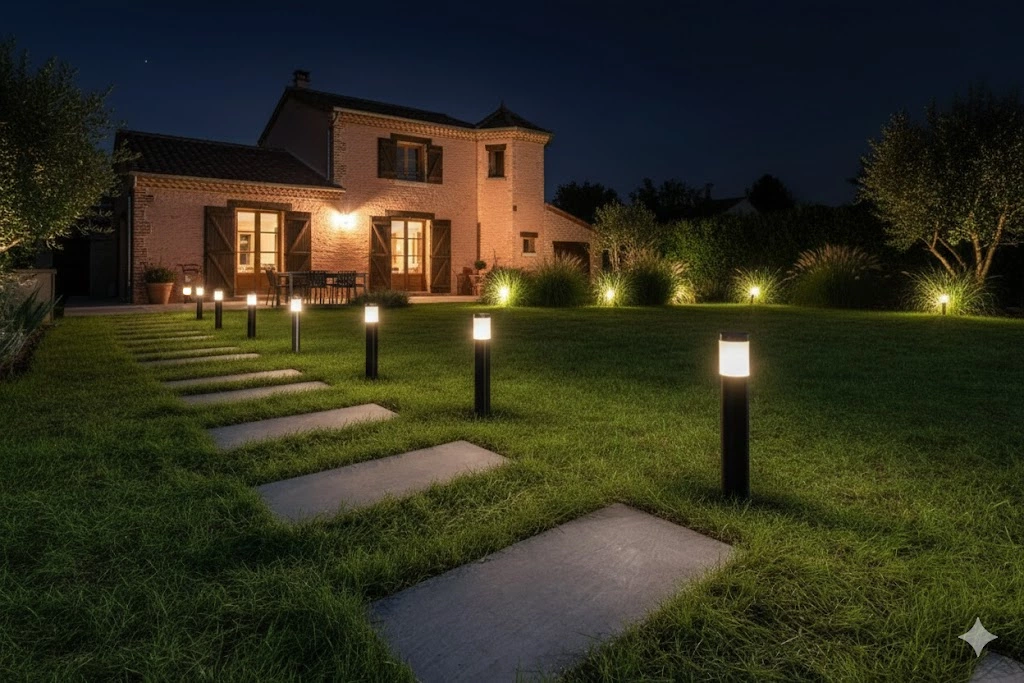 Lumières solaires pour allées - omniservici paysagisme